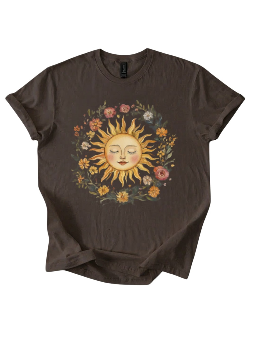 Gildan Sun Graphic Short Sleeve Tee in Brown Like New